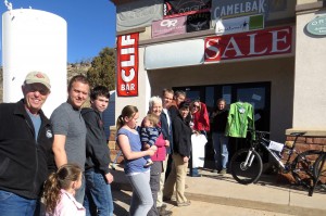 store front line in Torrey UT on Black Friday!